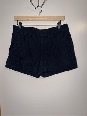Banana Republic Navy High-Waist Textured Shorts
